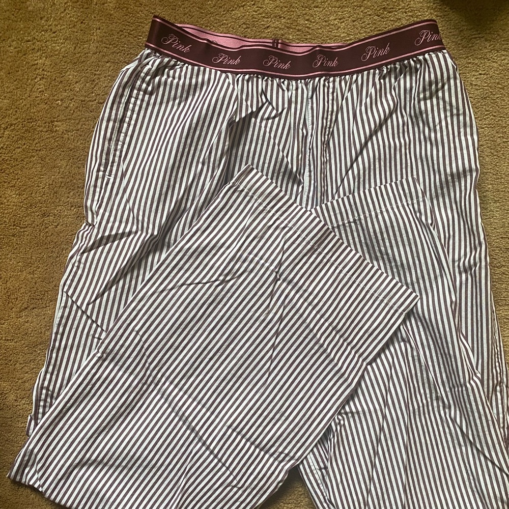 PINK Victoria's Secret Striped Pajama Pants
